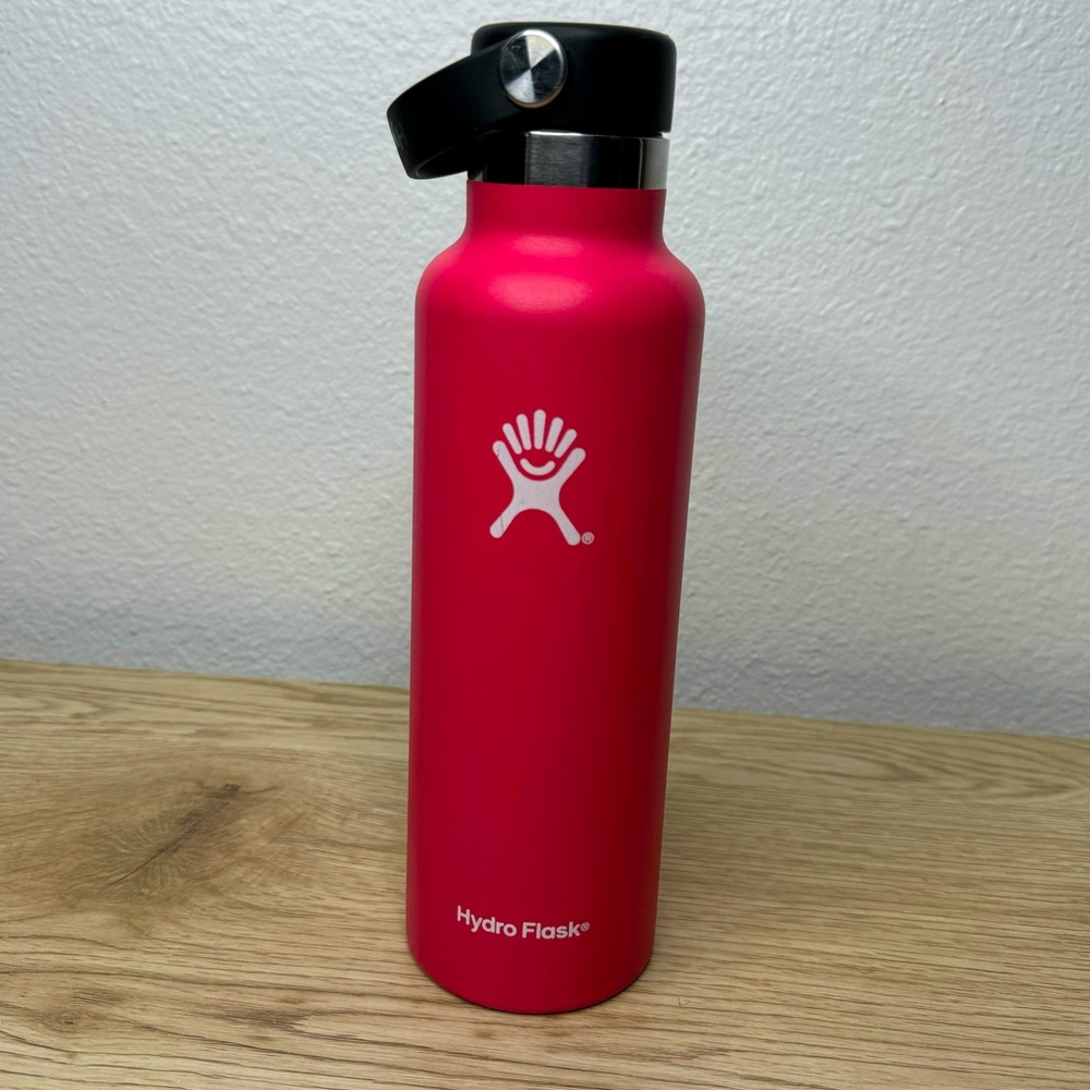 Hydro Flask 21oz Watermelon Standard Mouth Bottle HiTech Maui Logo on Other Side